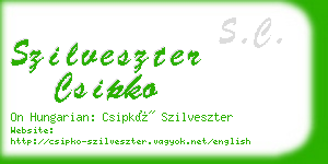 szilveszter csipko business card